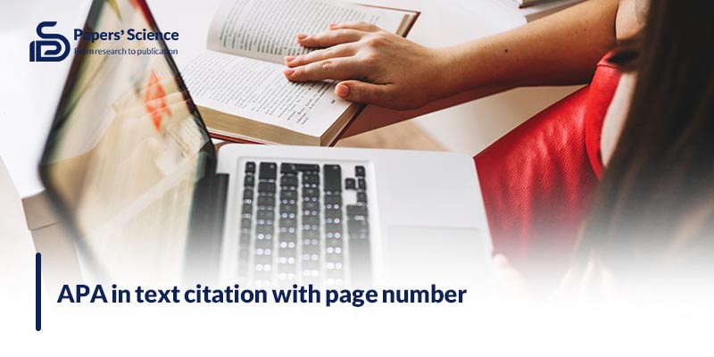 APA in text citation with page number